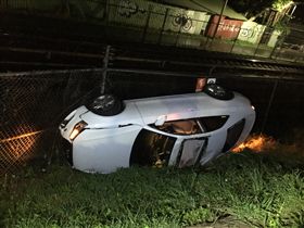 新北市,淡水,中正東路,酒駕,捷運,軌道,邊坡,菸灰