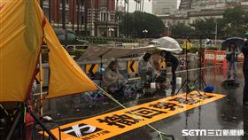 時代力量總統府前禁食抗議　記者張之謙攝