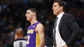 Lonzo Ball與Luke Walton（ap）