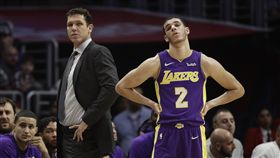 Luke Walton與Lonzo Ball（ap）