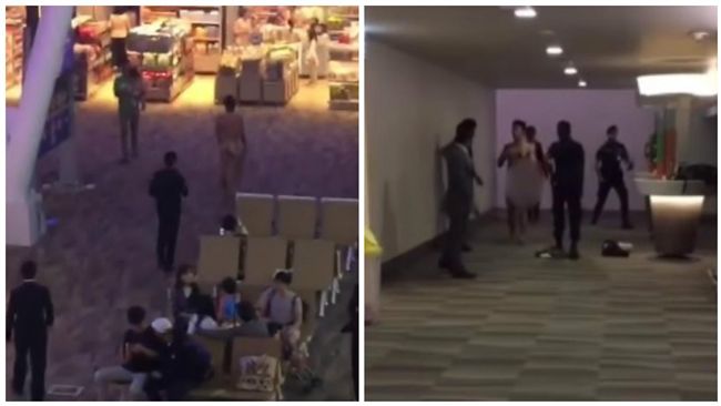 機場全裸閒晃亂吼　美男：性藥吃太多