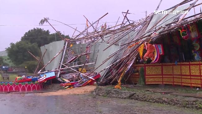 沒齋戒茹素？建醮神壇不敵怪風倒地