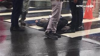 左轉未禮讓行人　男走斑馬線遭撞飛
