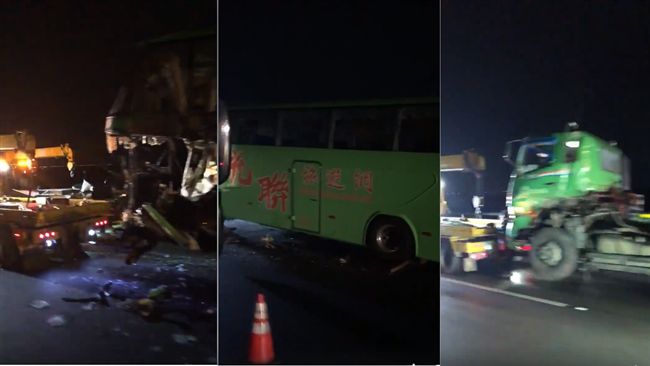 拖板車打滑…統聯客運追撞駕駛亡4傷