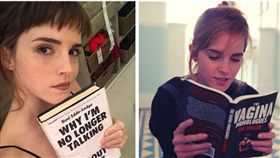 艾瑪華森將留多年的長瀏海剪短，引發網友關注。（合成圖／翻攝自IG）