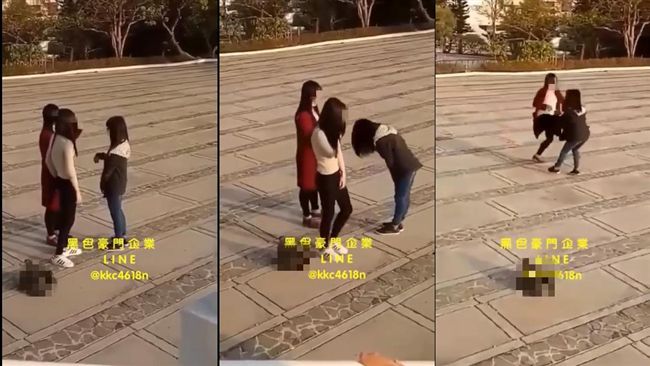抓包男友打炮！高中妹扯髮暴打小三