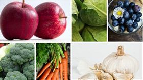 防癌,抗癌,大蒜,蘋果,蔓越莓,藍莓,高麗菜,紅蘿蔔,花椰菜／Pixabay