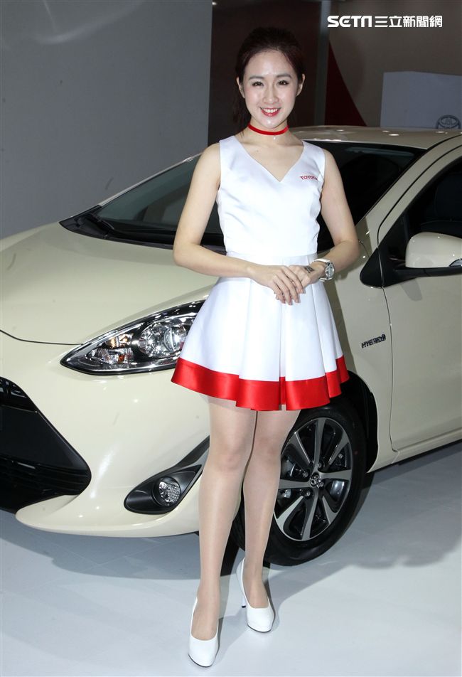 性感車模Amy yen。（記者邱榮吉/攝影）