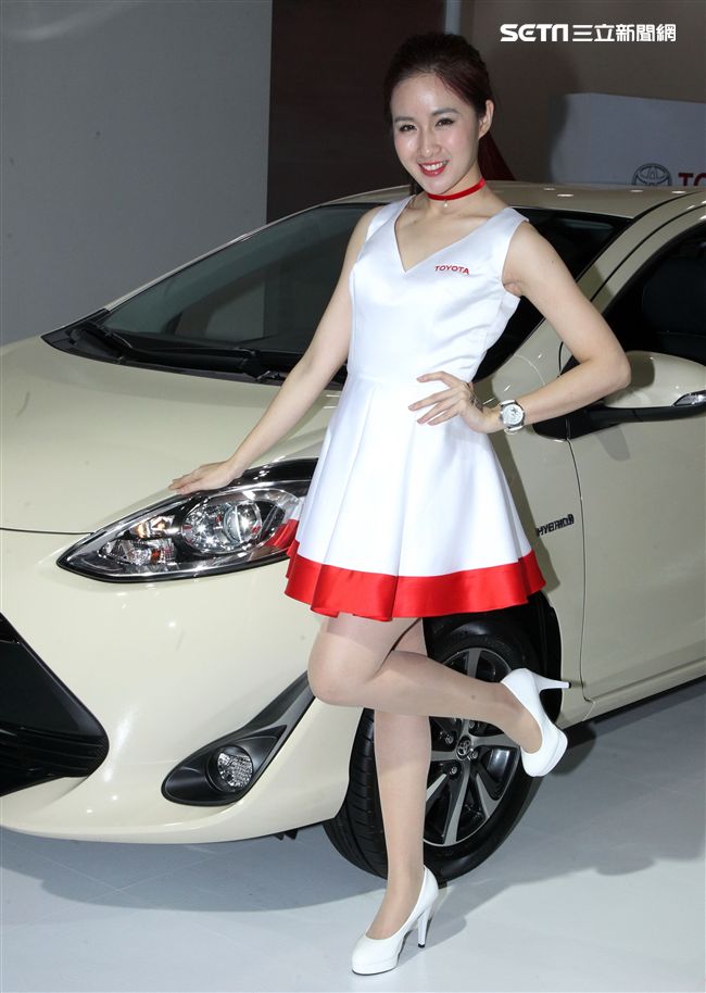 性感車模Amy yen。（記者邱榮吉/攝影）