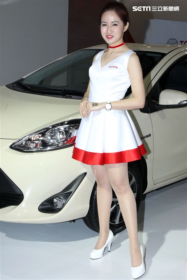 性感車模Amy yen。（記者邱榮吉/攝影）