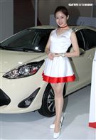 性感車模Amy yen。（記者邱榮吉/攝影）