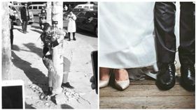 鬧婚,新郎被綁在電線桿上遭砸鴨蛋（合成圖／翻攝自微博、Pixabay）