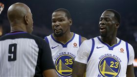 ▲Draymond Green對裁判抱怨。（圖／美聯社／達志影像）