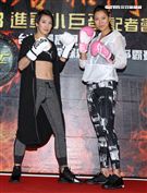 林又立、劉宇柔任RFC首屆綜合格鬥錦標賽大使。（記者邱榮吉/攝影）