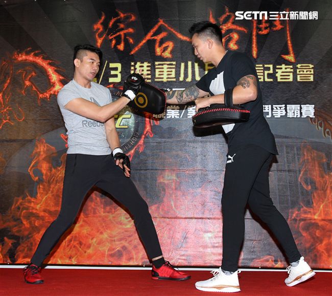 林又立、劉宇柔任RFC首屆綜合格鬥錦標賽大使。（記者邱榮吉/攝影）