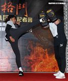 林又立、劉宇柔任RFC首屆綜合格鬥錦標賽大使。（記者邱榮吉/攝影）