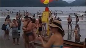 巴西,海灘,拍手,鼓掌,兒童,走失,小孩,媽媽