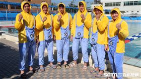 統一獅新秀跳水活動。（圖／記者王怡翔攝）