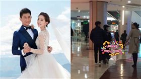 ▲吳奇隆、劉詩詩。（合成圖／翻攝自微博）