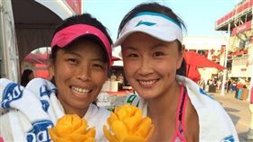 ▲謝淑薇（左）與彭帥（右）。（資料照／翻攝自謝淑薇臉書）