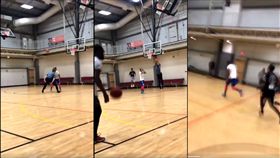 警察,學生,打籃球,一打一,鬥牛,花式運球,街頭籃球,花招(推特)