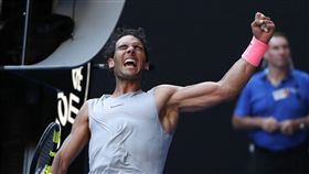 ▲納達爾澳網次輪順利以直落3拿下勝利。（圖／路透社／達志影像）