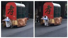 父驟逝無法盡孝…苦行僧拉「棺材車」走7百里　膝蓋都磨爛
圖/翻攝自爆料公社
