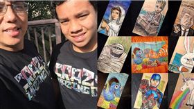 害羞,內向,爸爸,兒子,紙袋,美國,加州,Nicholas Cabalo,Dominick Cabalo　圖／翻攝自IG