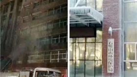 大陸,寧夏回族自治區,霧霾,霧炮車,冰雕,空汙　圖／翻攝自搜狐新聞