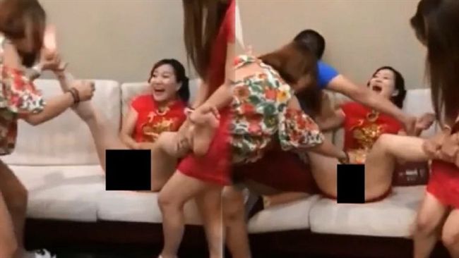 扯！新娘腿張開開　眾人測試處女身