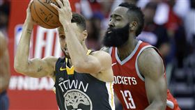 James Harden與Stephen Curry（ap）