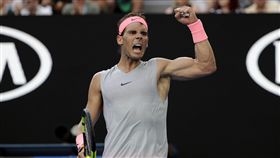 ▲「西班牙蠻牛」納達爾晉級澳網男單8強。（圖／美聯社／達志影像）
