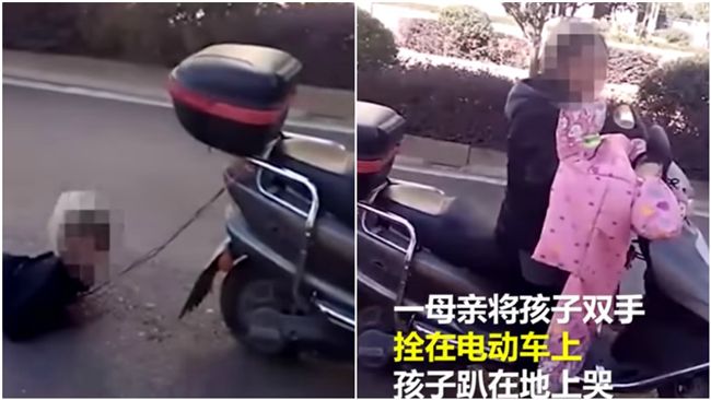 男童被吊機車後拖行　母：不小心跌倒