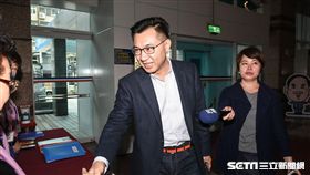 國民黨立委江啟臣說明台中市長人選。 圖／記者林敬旻攝