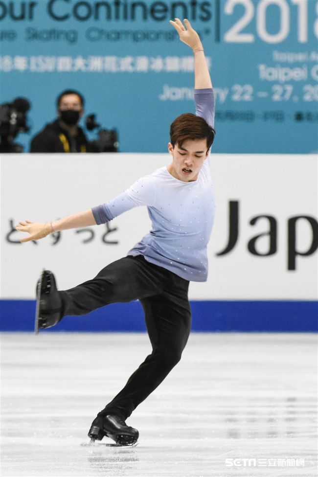 四大洲花式滑冰錦標賽男子短曲中華隊曹志禕 圖／記者林敬旻攝
