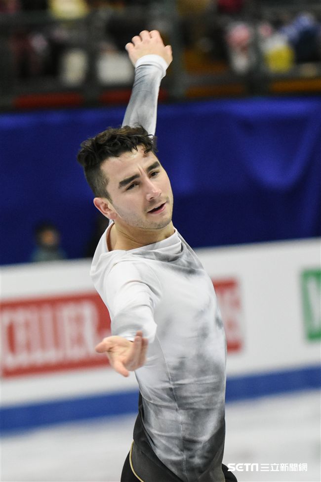 四大洲花式滑冰錦標賽男子短曲美國選手Max Aaron 圖／記者林敬旻攝