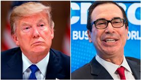 美國財政部長梅努欽（Steven Mnuchin）、川普／達志影像／美聯社