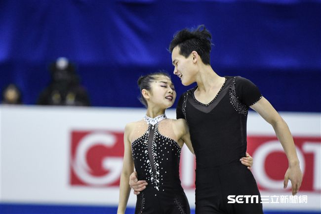 四大洲花式滑冰錦標賽雙人長曲北韓選手廉太鈺、金柱植。 圖／記者林敬旻攝