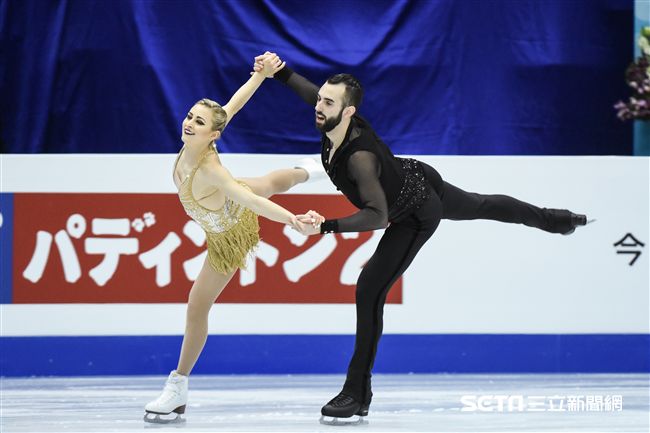 四大洲花式滑冰錦標賽雙人長曲美國選手Ashley Cain、Timothy Leduc。 圖／記者林敬旻攝