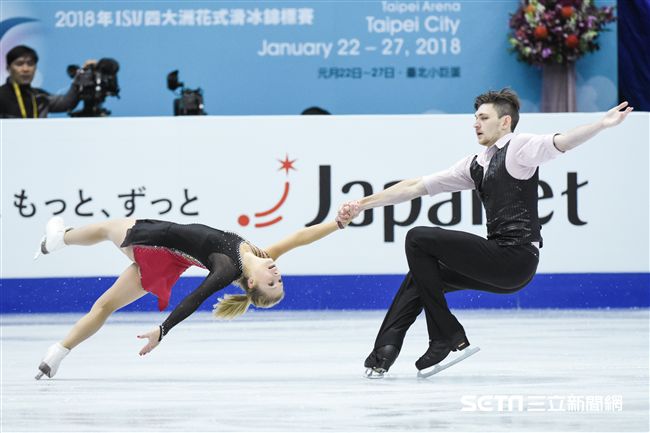 四大洲花式滑冰錦標賽雙人長曲澳洲選手Ekaterina Alexandrovskata、Harley Windsor。 圖／記者林敬旻攝
