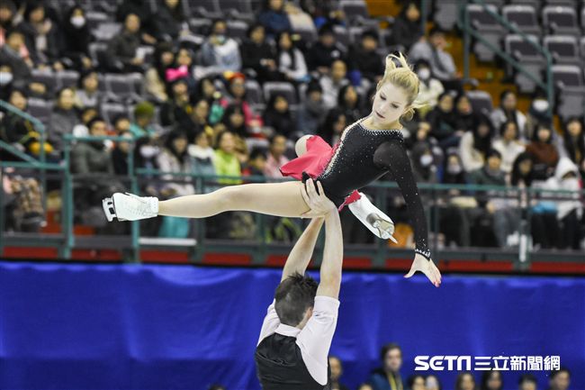 四大洲花式滑冰錦標賽雙人長曲澳洲選手Ekaterina Alexandrovskata、Harley Windsor。 圖／記者林敬旻攝