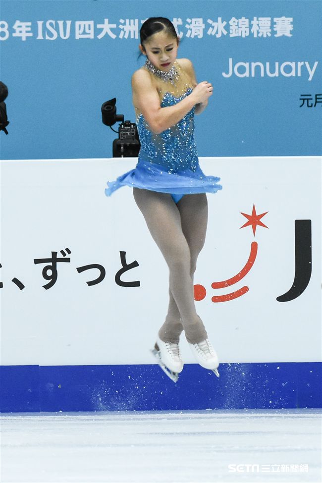四大洲花式滑冰錦標賽單人長曲中華台北林仁語。　圖／記者林敬攝