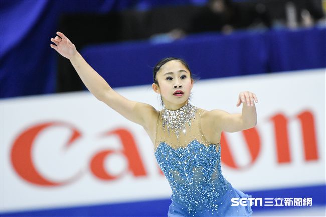 四大洲花式滑冰錦標賽單人長曲中華台北林仁語。　圖／記者林敬攝