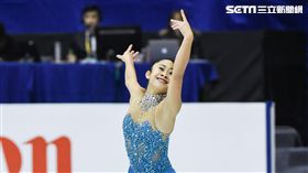 四大洲花式滑冰錦標賽單人長曲中華台北林仁語。　圖／記者林敬攝