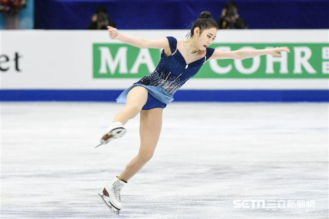 四大洲花式滑冰錦標賽女子長曲南韓選手崔多彬。 圖／記者林敬旻攝