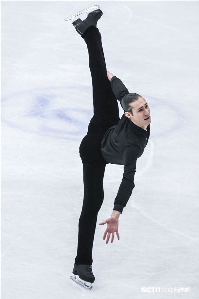 四大洲花式滑冰錦標賽男子長曲美國Jason Brown。 （圖／記者林敬旻攝）