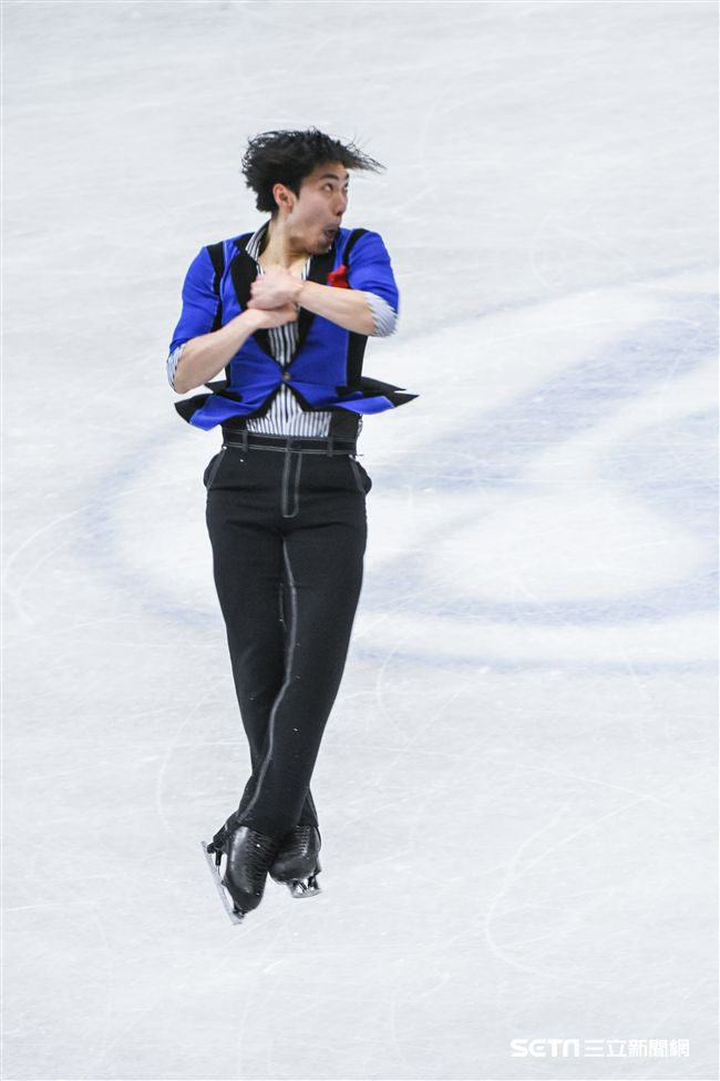 四大洲花式滑冰錦標賽男子長曲日本選手田中刑事。 （圖／記者林敬旻攝）