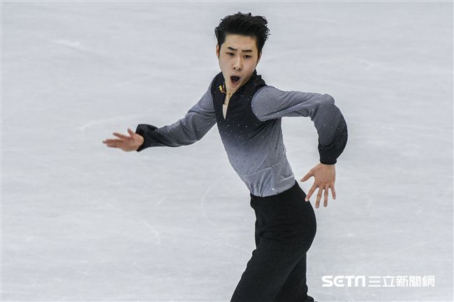 四大洲花式滑冰錦標賽男子長曲日中國選手金博洋。 （圖／記者林敬旻攝）