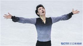 四大洲花式滑冰錦標賽男子長曲日中國選手金博洋。 （圖／記者林敬旻攝）