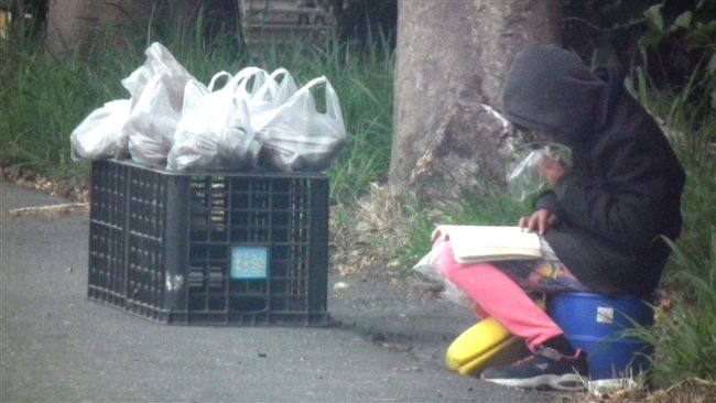 想幫單親媽　小女童寒風中獨賣地瓜